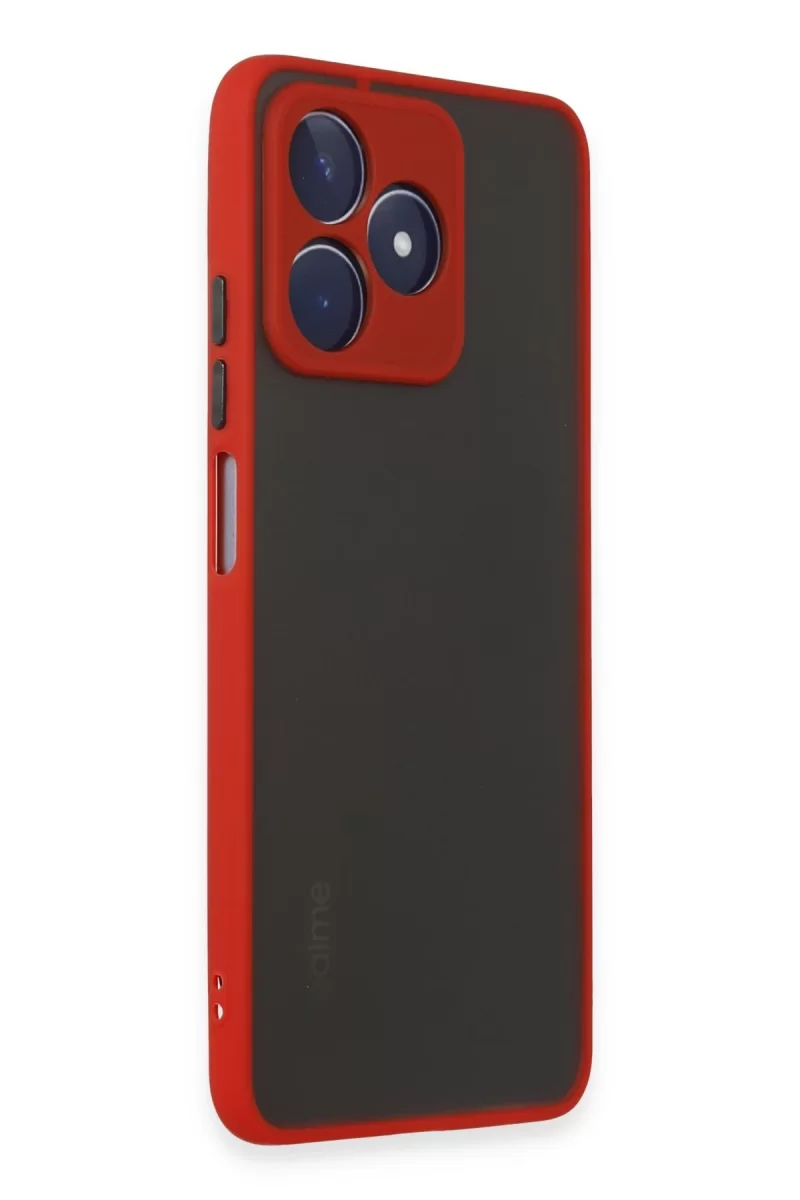 Newface Realme C53 Kılıf Montreal Silikon Kapak - Kırmızı