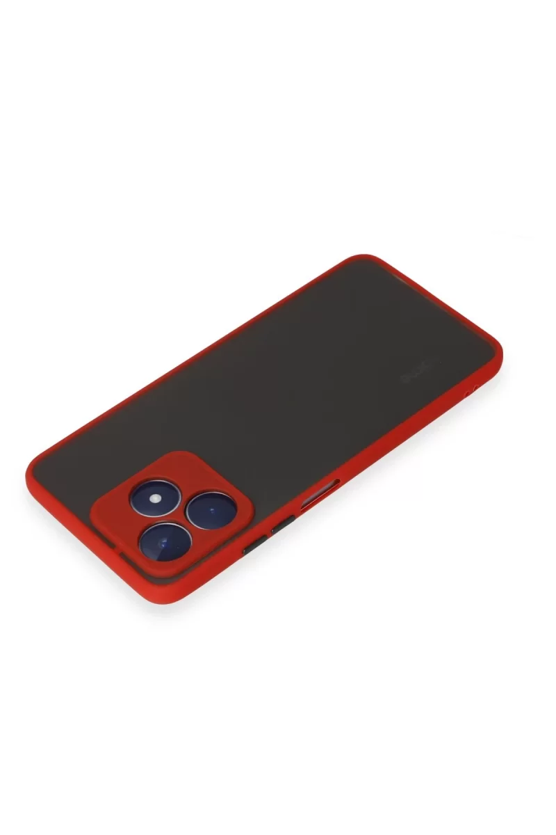 Newface Realme C53 Kılıf Montreal Silikon Kapak - Kırmızı