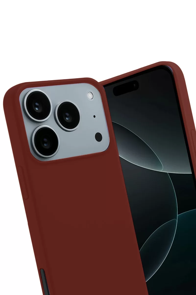Newface Apple iPhone 17 Pro Max First Silikon - Bordo
