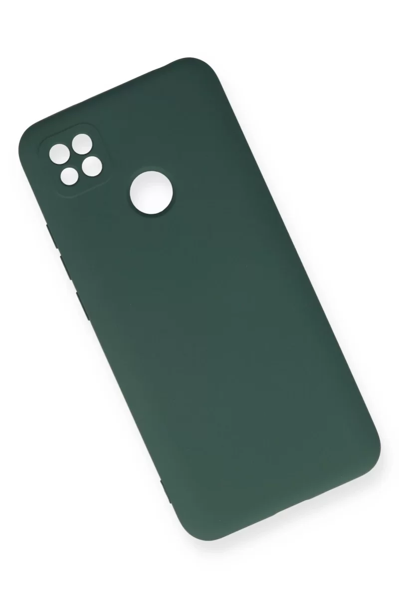 Newface Xiaomi Redmi 9C Kılıf Nano içi Kadife Silikon - Koyu Yeşil