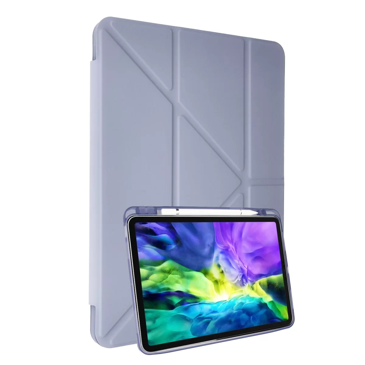 Newface Samsung Galaxy P610 Tab S6 Lite 10.4 Kılıf Kalemlikli Mars Tablet Kılıfı - Lila
