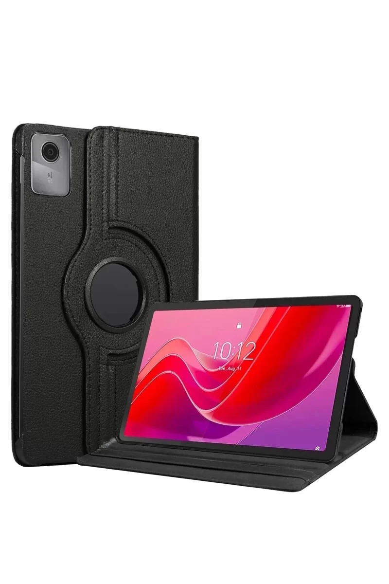 Newface Lenovo Tab M11 TB330FU 360 Tablet Deri Kılıf - Siyah