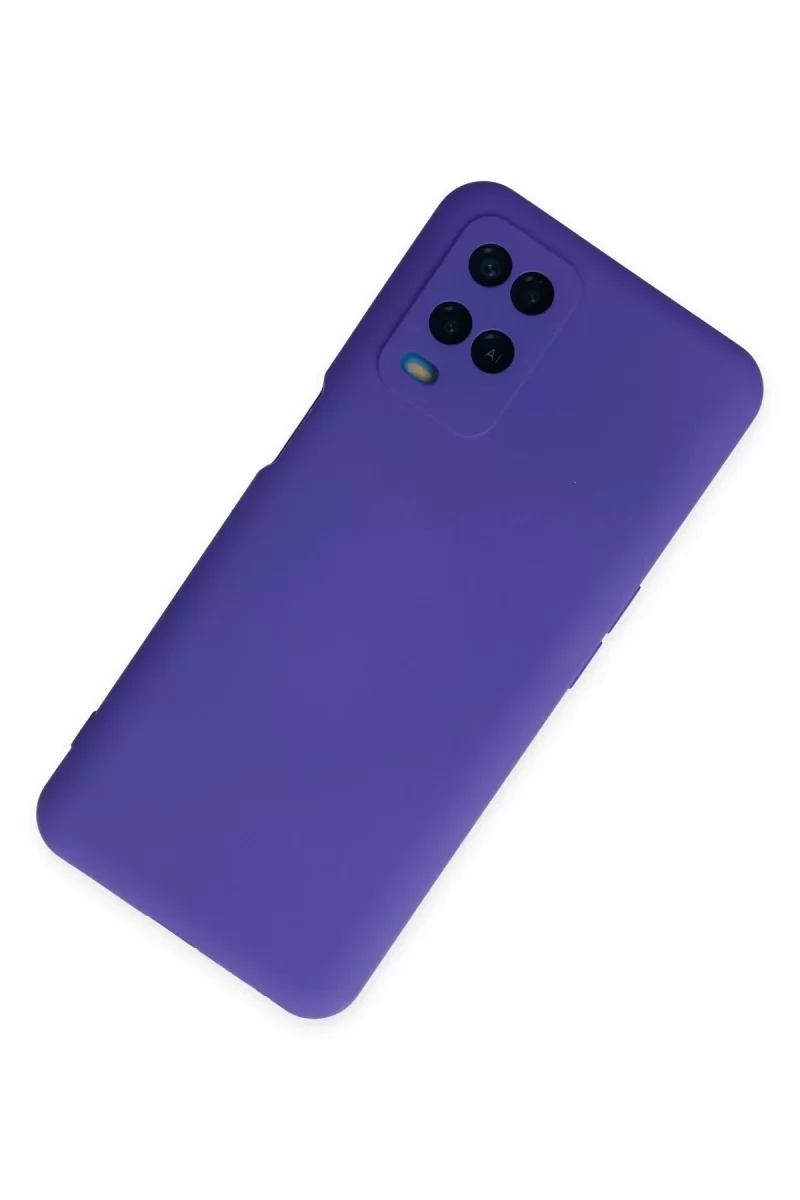 Newface Oppo A54 4G Kılıf Nano içi Kadife Silikon - Mor