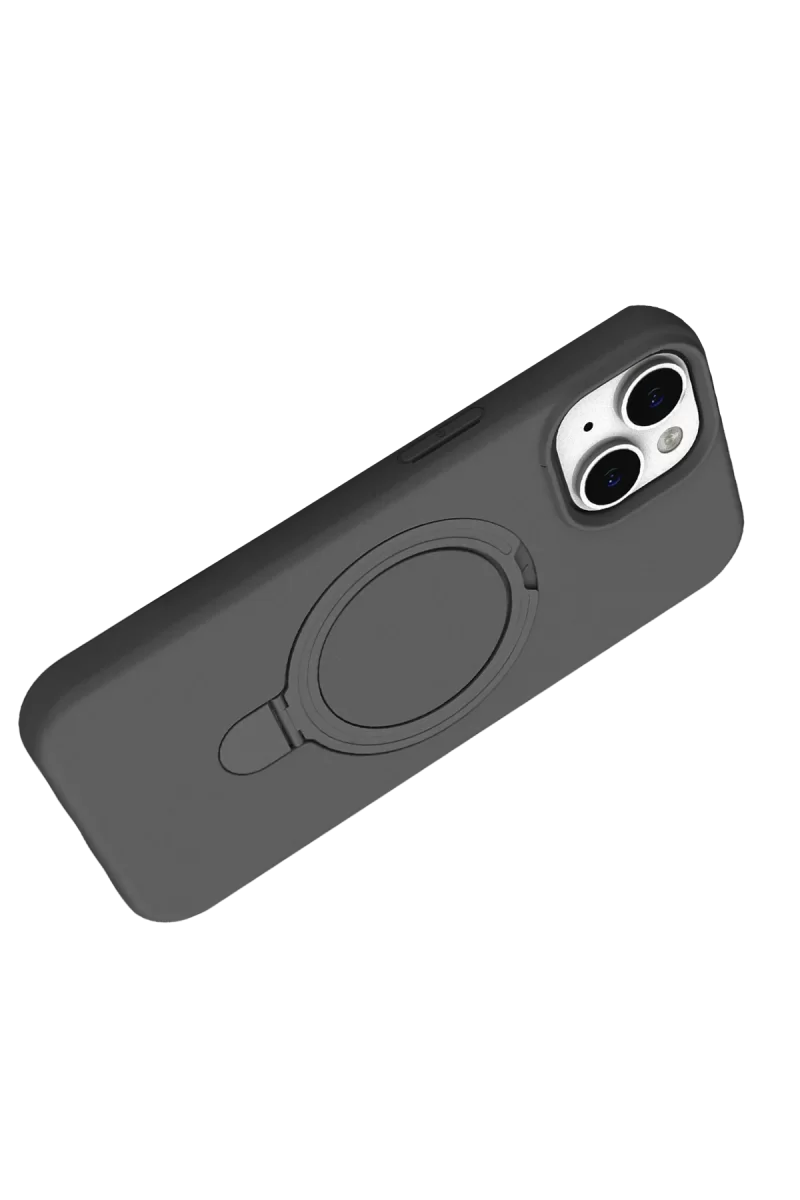 Newface Apple iPhone 15 Plus Regal Magsafe Standlı Kapak - Titan Gri