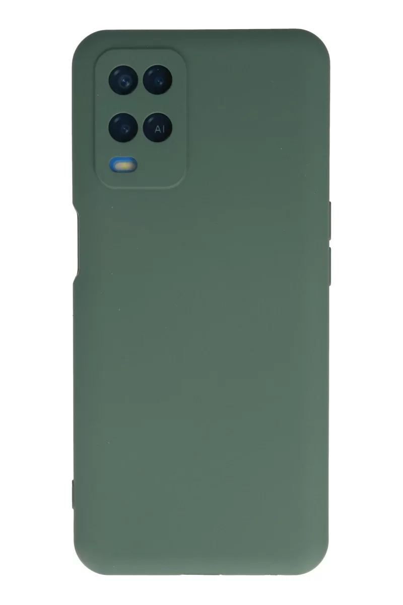 Newface Oppo A54 4G Kılıf Nano içi Kadife Silikon - Koyu Yeşil