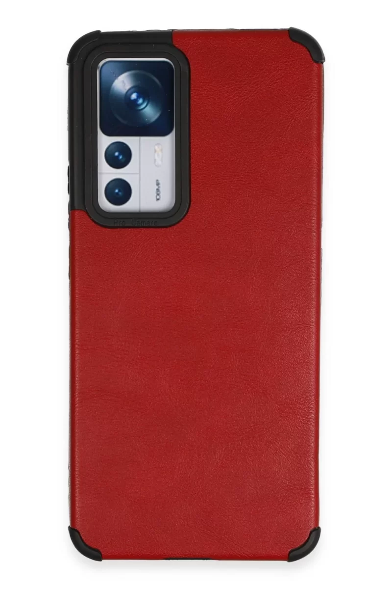 Newface Xiaomi Mi 12T Kılıf Loop Deri Silikon - Kırmızı