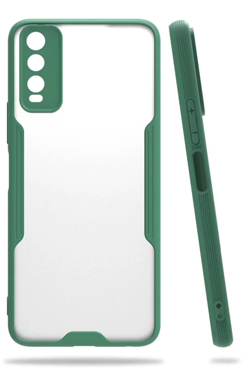 Newface Vivo Y11S Kılıf Platin Silikon - Yeşil