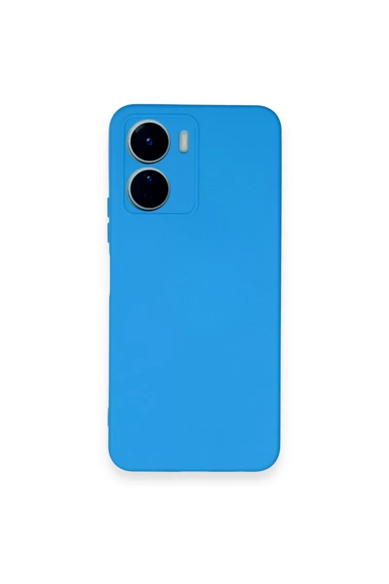 Newface Vivo Y16 Kılıf Nano içi Kadife Silikon - Mavi