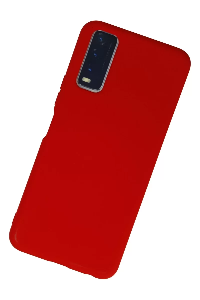 Newface Vivo Y11S Kılıf Nano içi Kadife Silikon - Kırmızı