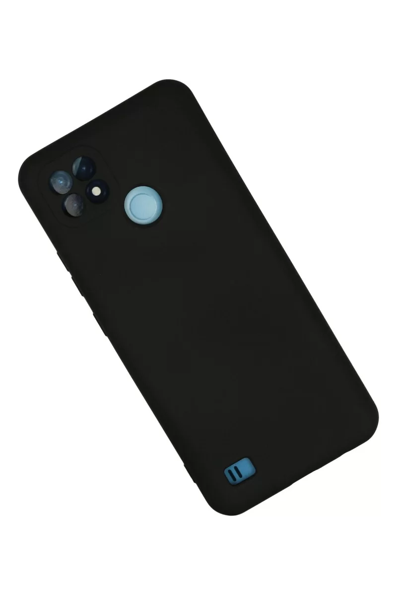 Newface Realme C21 Kılıf Nano içi Kadife Silikon - Siyah