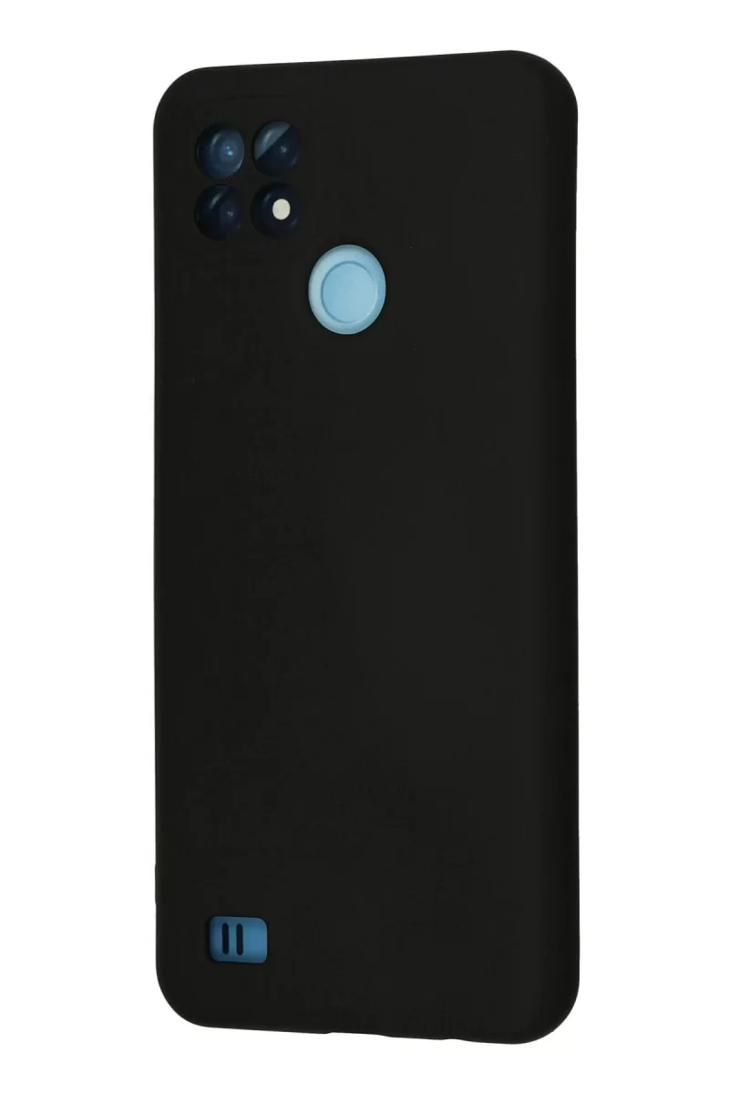 Newface Realme C21 Kılıf Nano içi Kadife Silikon - Siyah