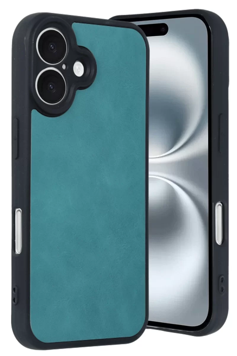 Newface Apple iPhone 16 Kılıf Aras Deri Kapak - Açık Yeşil