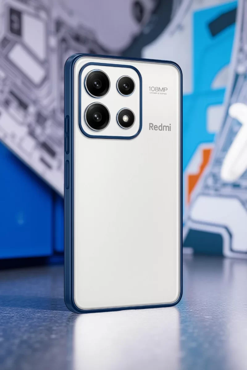Newface Xiaomi Poco X6 Pro Kılıf Razer Lensli Silikon - Açık Mavi