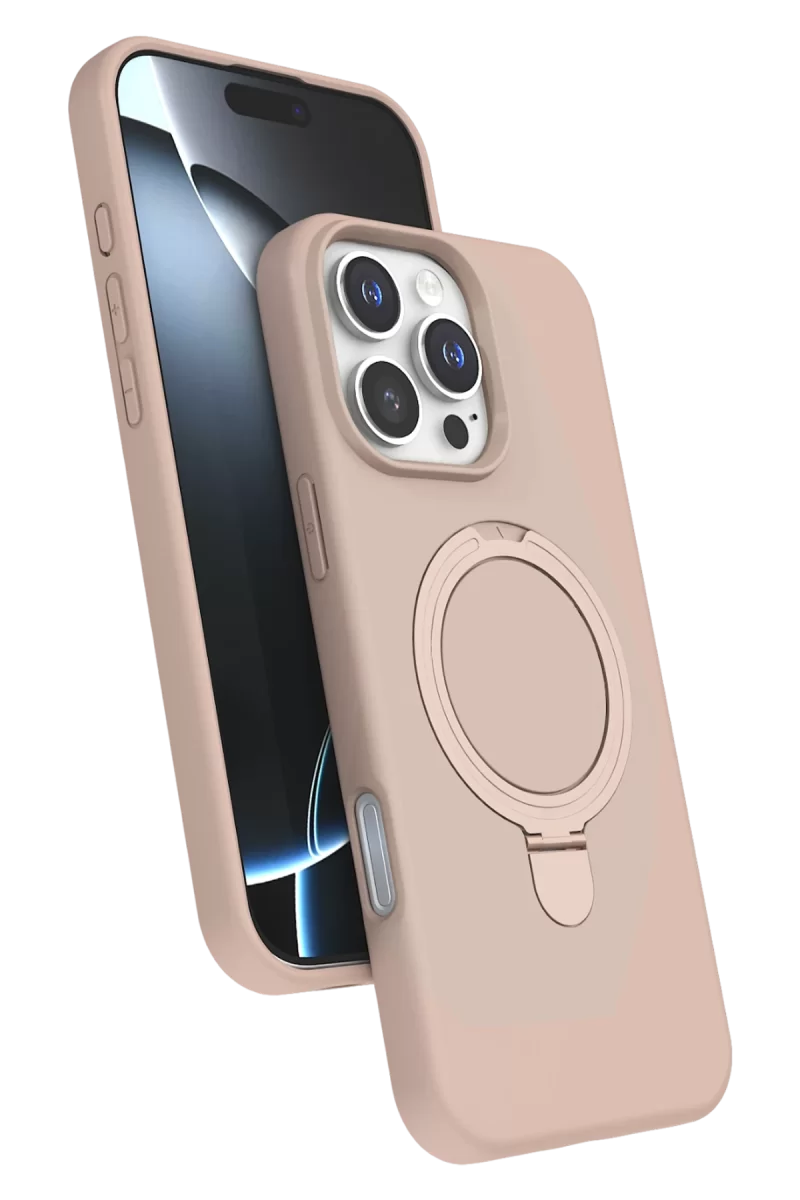 Newface Apple iPhone 16 Pro Max Regal Magsafe Standlı Kapak - Çöl Titanyum