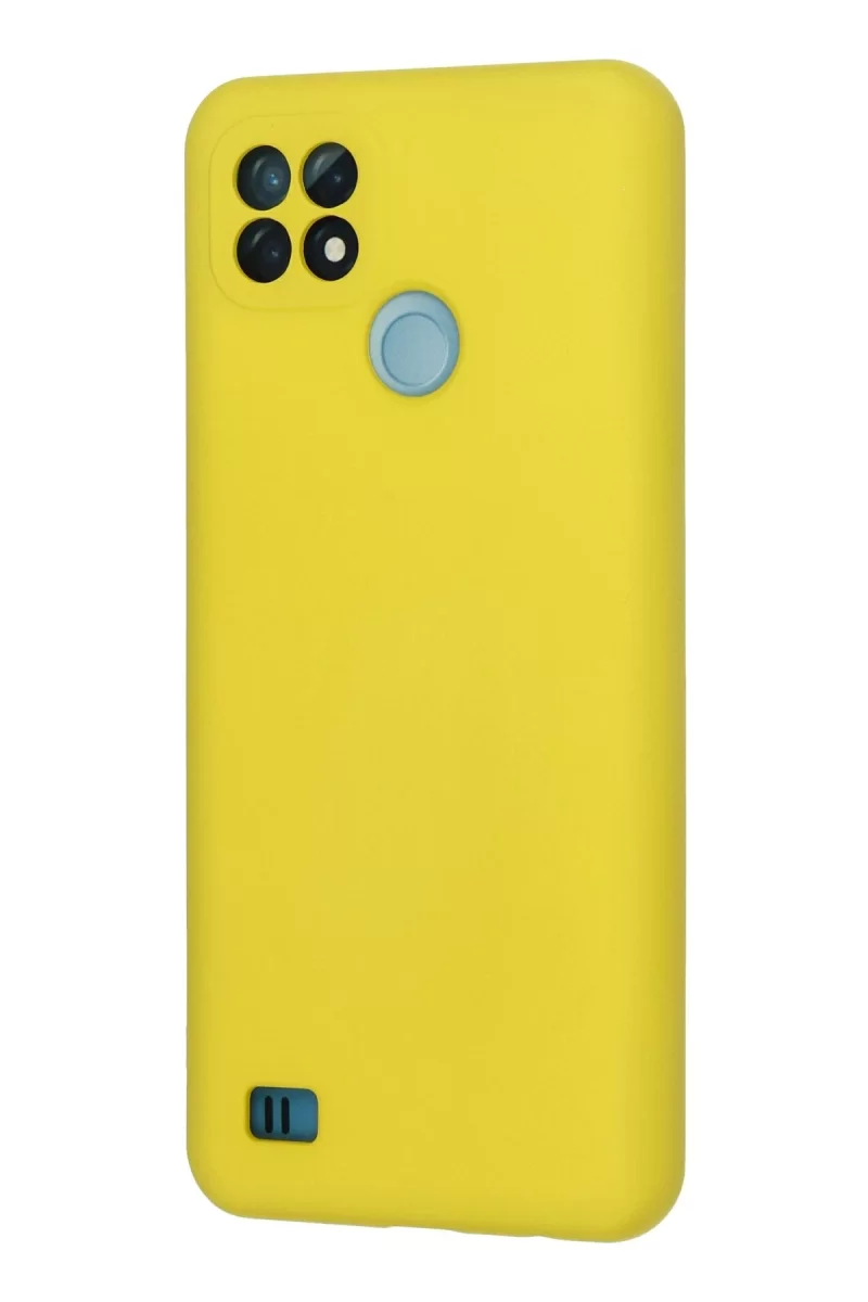 Newface Realme C21 Kılıf Nano içi Kadife Silikon - Sarı