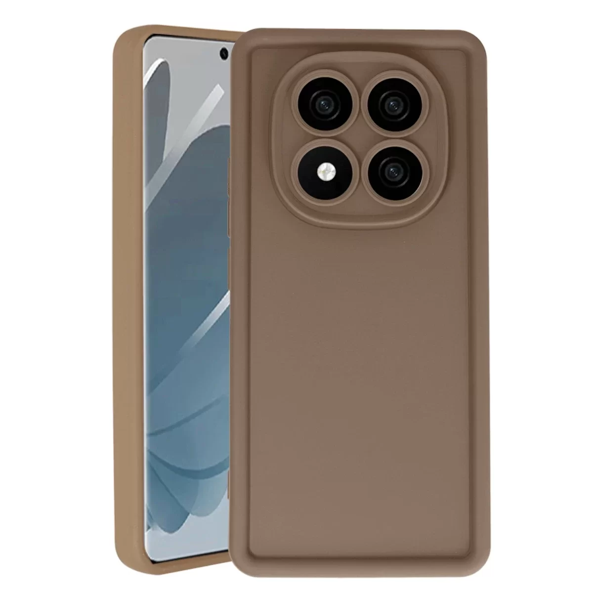 Newface Xiaomi Redmi Note 14 Pro 5G Kılıf Viera Silikon - Kahverengi