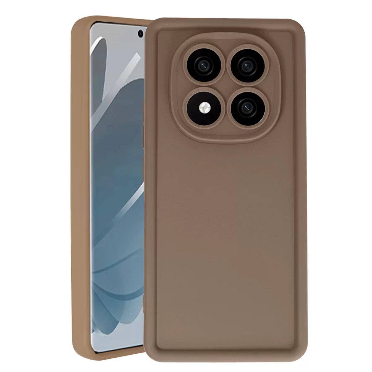 Newface Xiaomi Redmi Note 14 Pro 5G Kılıf Viera Silikon - Kahverengi