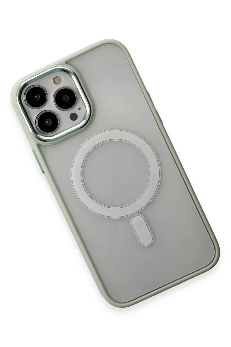 Newface Apple iPhone 15 Pro Kılıf Room Magneticsafe Silikon - Su Yeşili