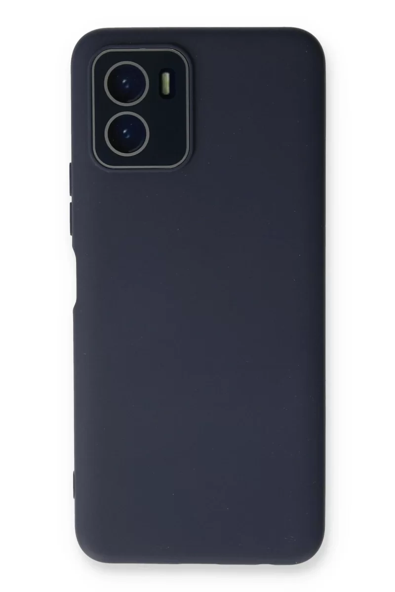 Newface Vivo Y15S Kılıf Lansman Glass Kapak - Lacivert