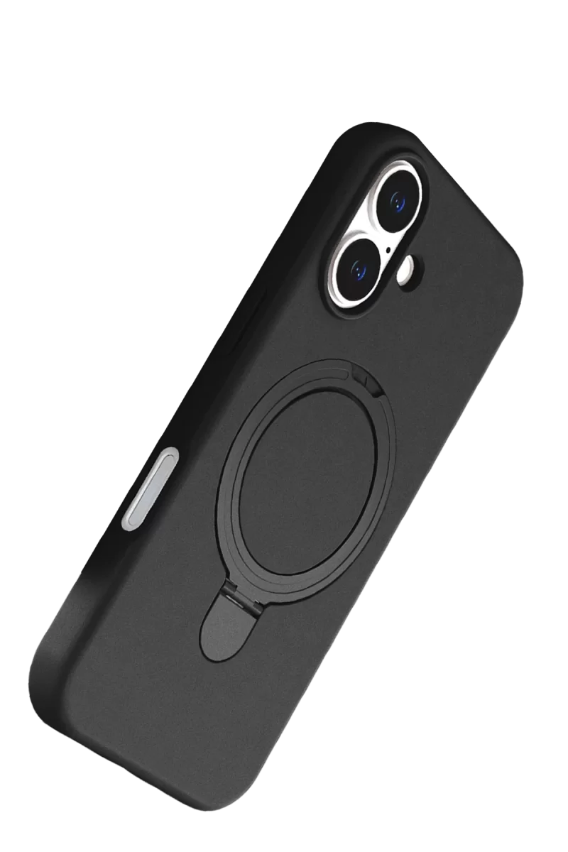 Newface Apple iPhone 16 Plus Regal Magsafe Standlı Kapak - Siyah