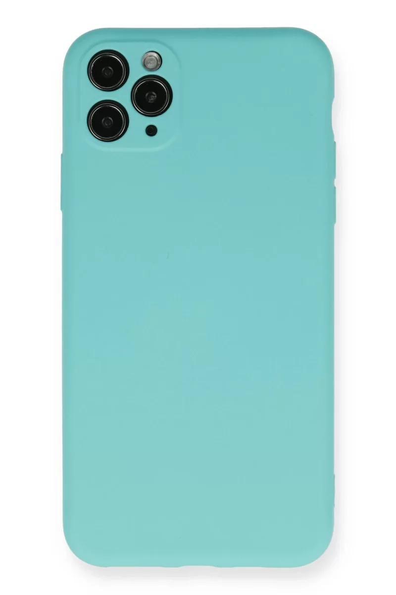 Newface Apple iPhone 11 Pro Max Kılıf Nano içi Kadife Silikon - Turkuaz