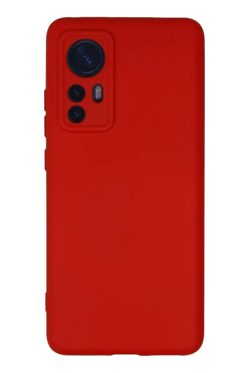 Newface Xiaomi Mi 12 Kılıf Nano içi Kadife Silikon - Kırmızı