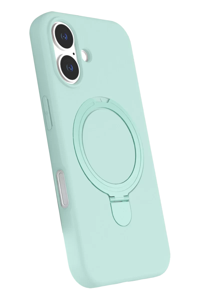 Newface Apple iPhone 16 Plus Regal Magsafe Standlı Kapak - Su Yeşili