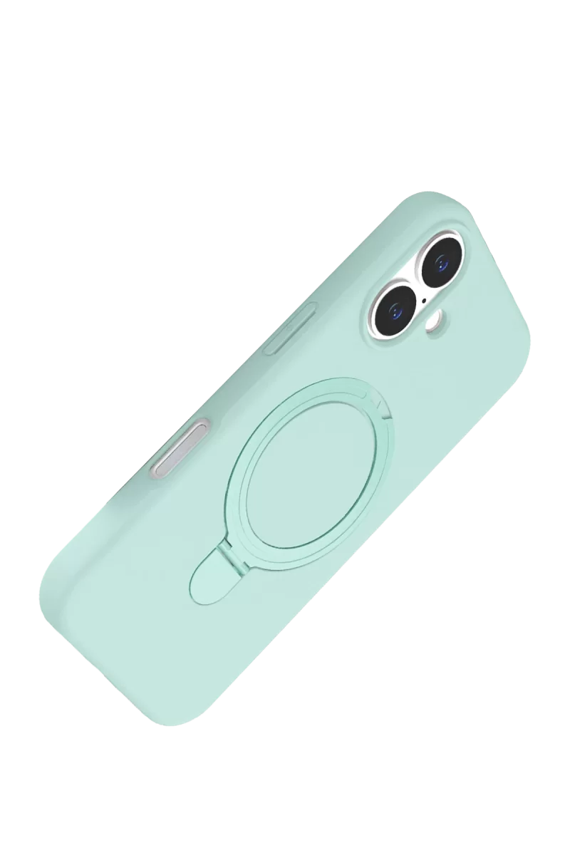 Newface Apple iPhone 16 Plus Regal Magsafe Standlı Kapak - Su Yeşili