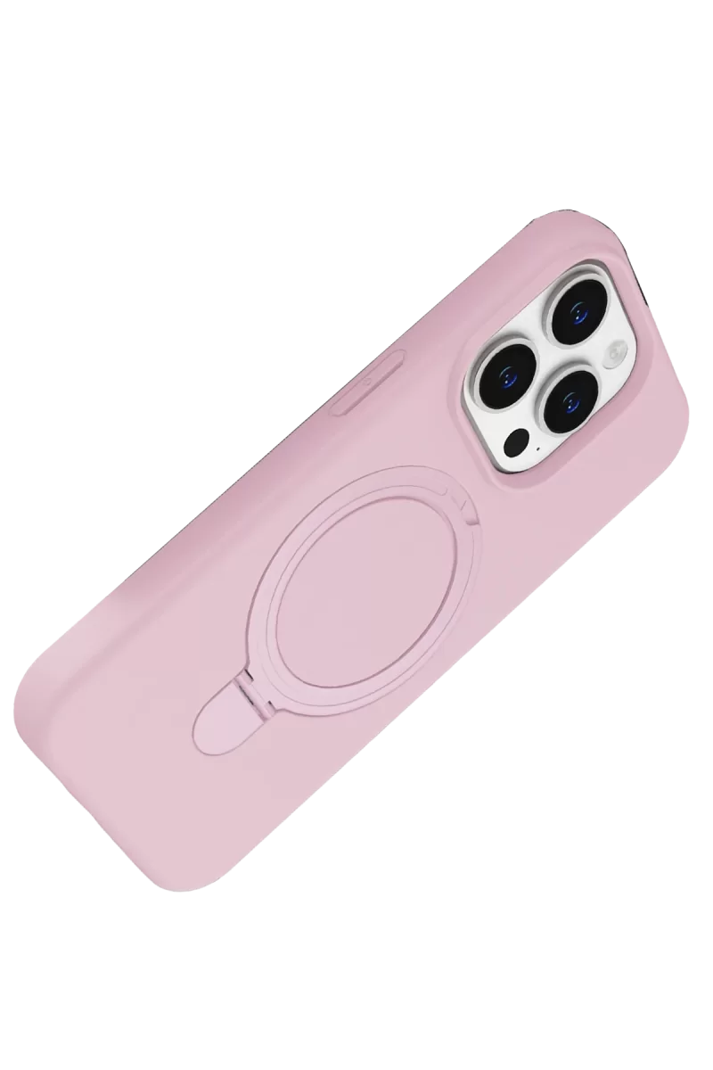 Newface Apple iPhone 14 Pro Max Regal Magsafe Standlı Kapak - Açık Pembe