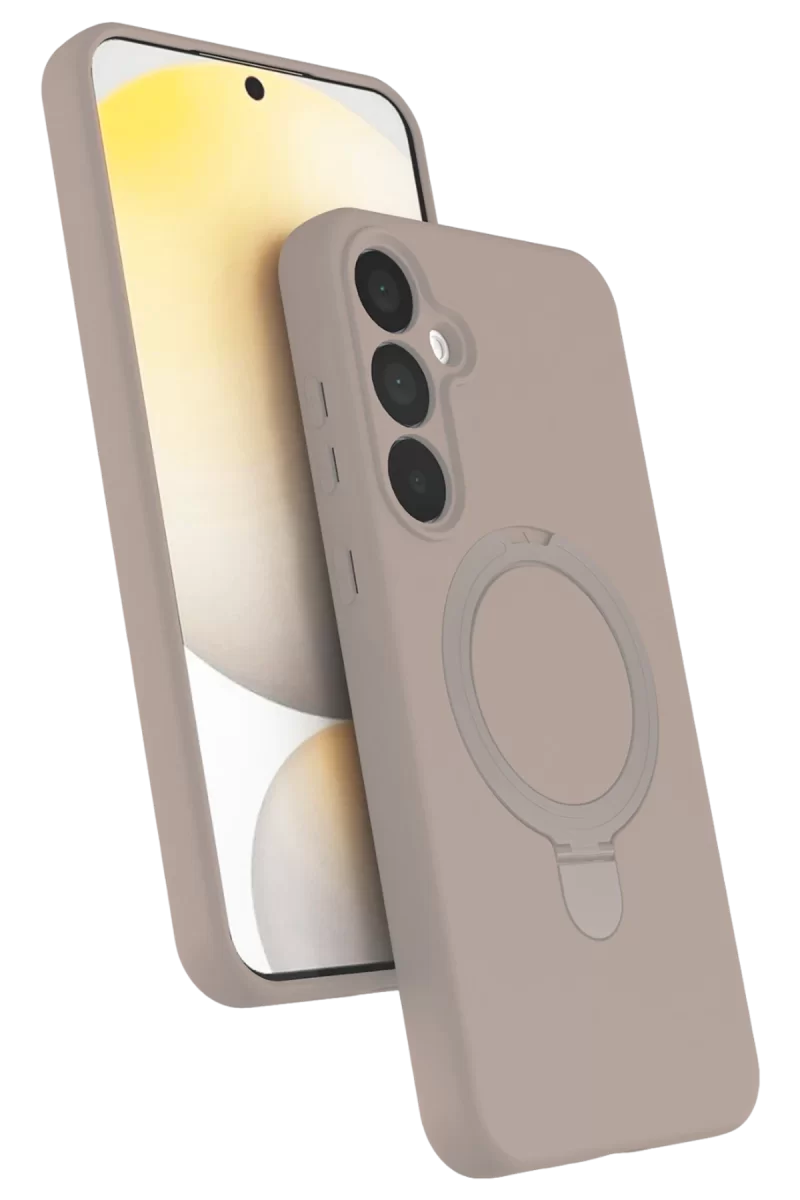 Newface Samsung Galaxy A55 5G Regal Magsafe Standlı Kapak - Çöl Titanyum