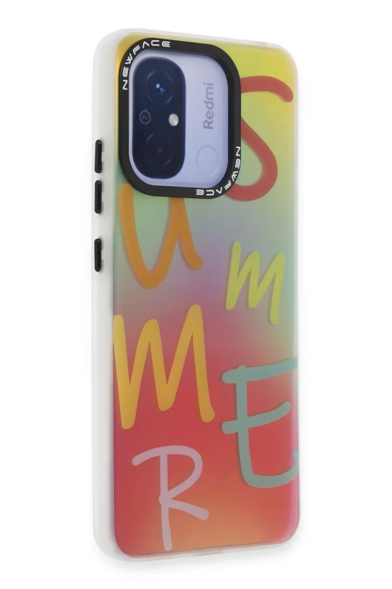 Newface Xiaomi Redmi 12C Kılıf Estoril Desenli Kapak - Estoril - 3