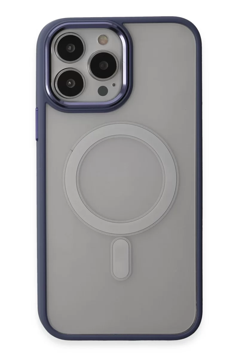 Newface Apple iPhone 15 Pro Max Kılıf Room Magneticsafe Silikon - Sierra Blue