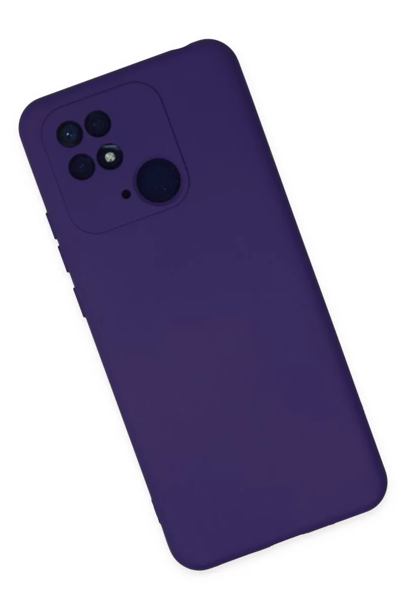 Newface Xiaomi Redmi 10C Kılıf Nano içi Kadife Silikon - Mor