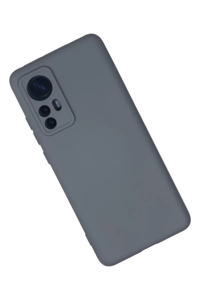 Newface Xiaomi Mi 12 Kılıf Nano içi Kadife Silikon - Gri