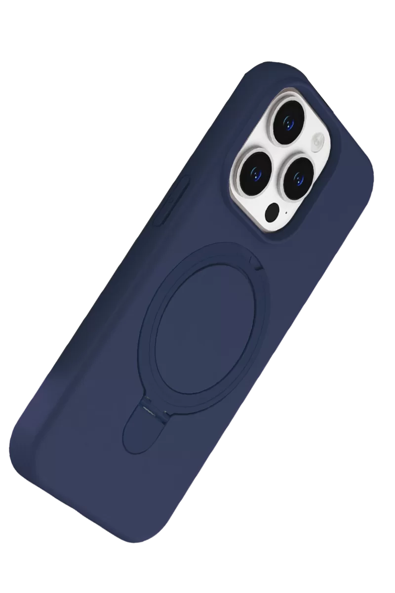 Newface Apple iPhone 14 Pro Max Regal Magsafe Standlı Kapak - Lacivert