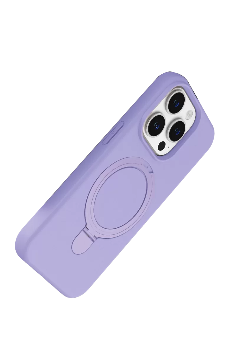Newface Apple iPhone 14 Pro Max Regal Magsafe Standlı Kapak - Lila