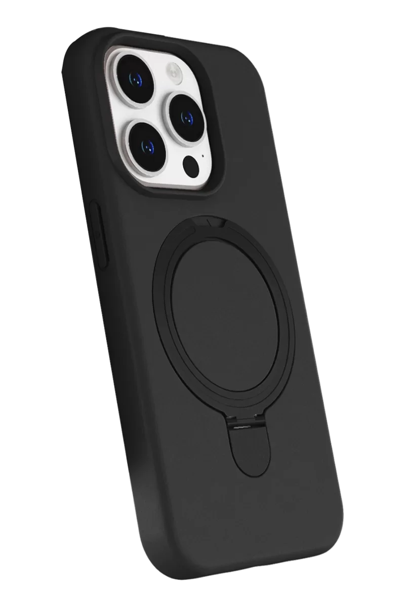 Newface Apple iPhone 14 Pro Max Regal Magsafe Standlı Kapak - Siyah