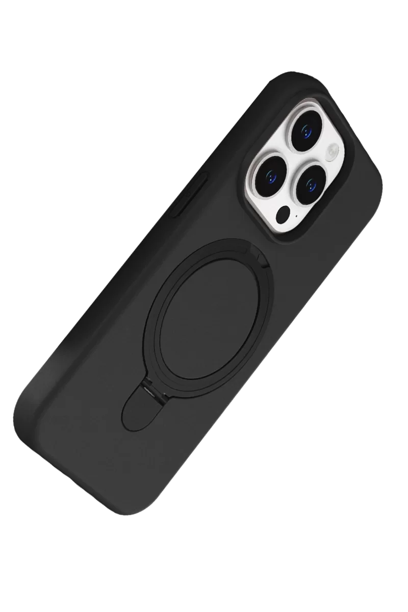 Newface Apple iPhone 14 Pro Max Regal Magsafe Standlı Kapak - Siyah