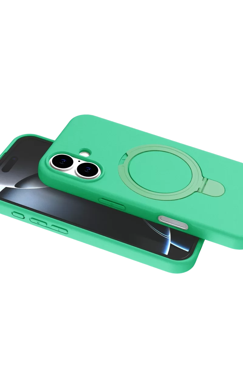 Newface Apple iPhone 17 Regal Magsafe Standlı Kapak - Yeşil