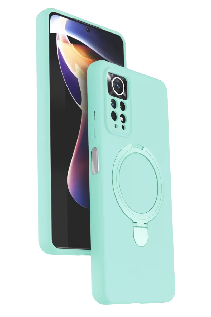 Newface Xiaomi Redmi Note 12 Pro 4G Regal Magsafe Standlı Kapak - Su Yeşili