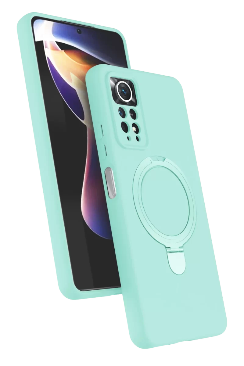Newface Xiaomi Redmi Note 12 Pro 4G Regal Magsafe Standlı Kapak - Su Yeşili