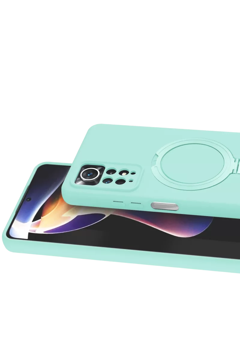 Newface Xiaomi Redmi Note 12 Pro 4G Regal Magsafe Standlı Kapak - Su Yeşili