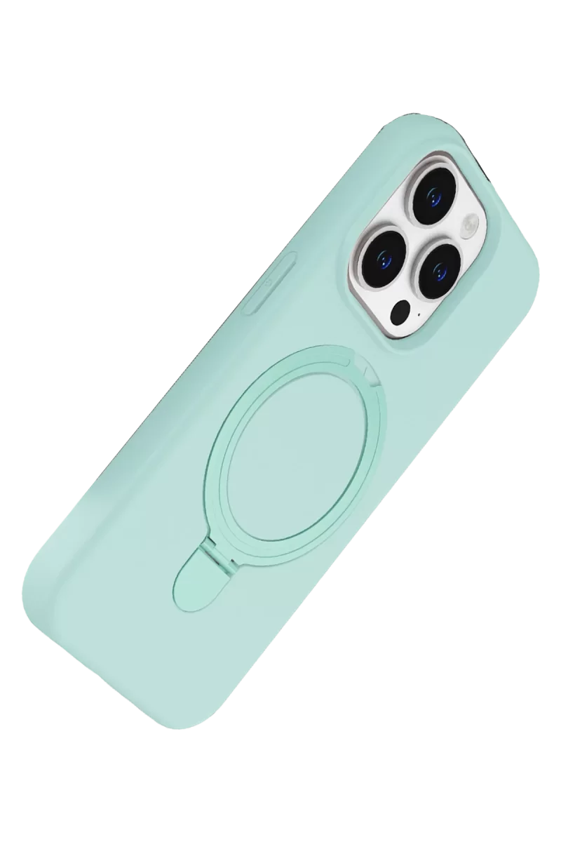 Newface Apple iPhone 14 Pro Max Regal Magsafe Standlı Kapak - Su Yeşili