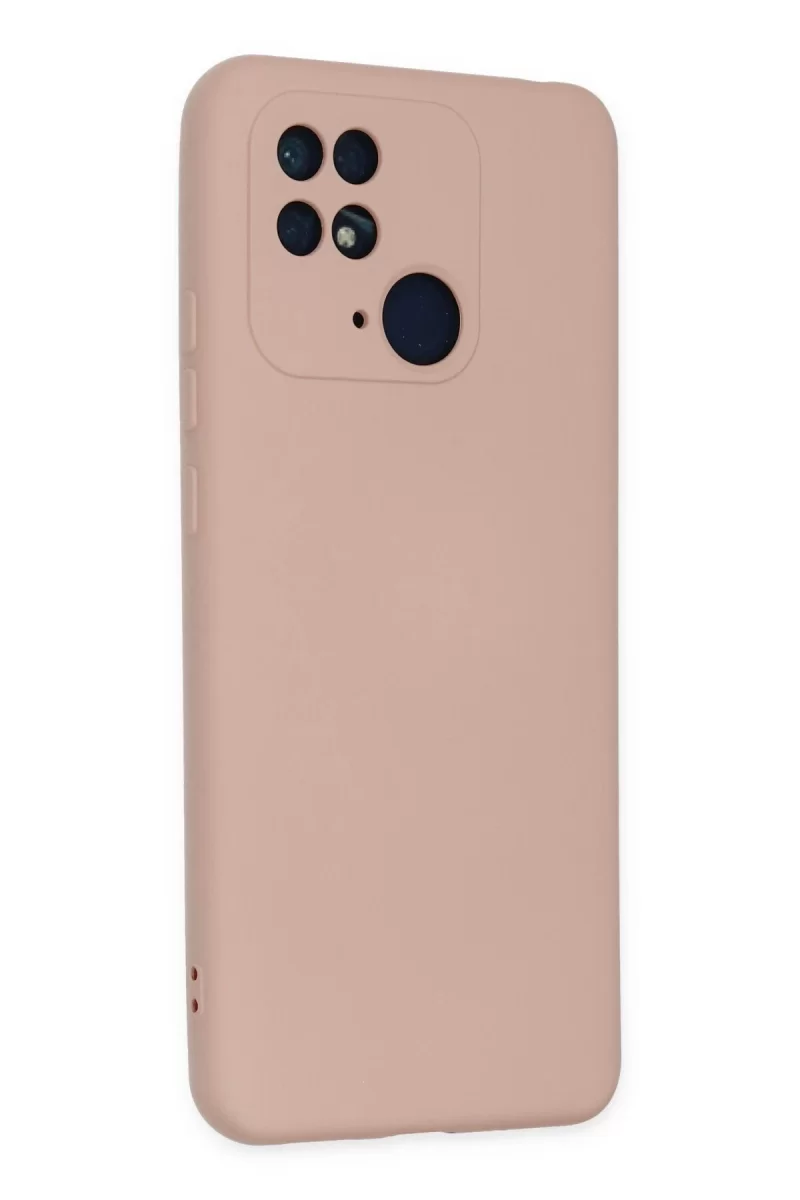 Newface Xiaomi Redmi 10C Kılıf Nano içi Kadife Silikon - Pudra