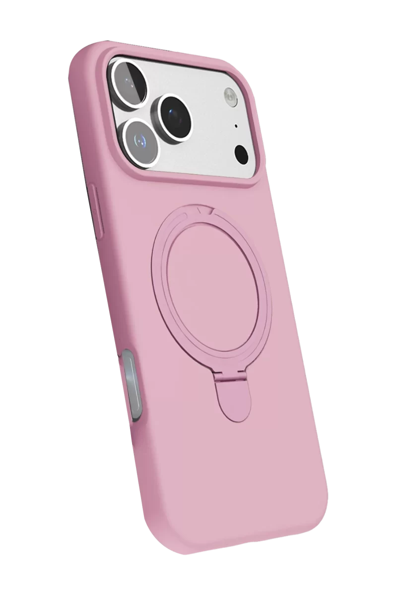 Newface Apple iPhone 17 Pro Regal Magsafe Standlı Kapak - Açık Pembe