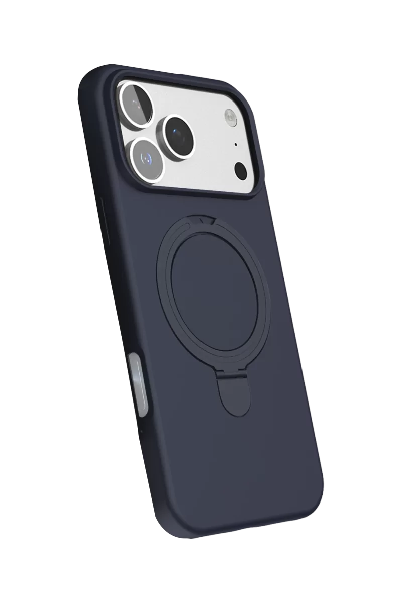 Newface Apple iPhone 17 Pro Regal Magsafe Standlı Kapak - Lacivert