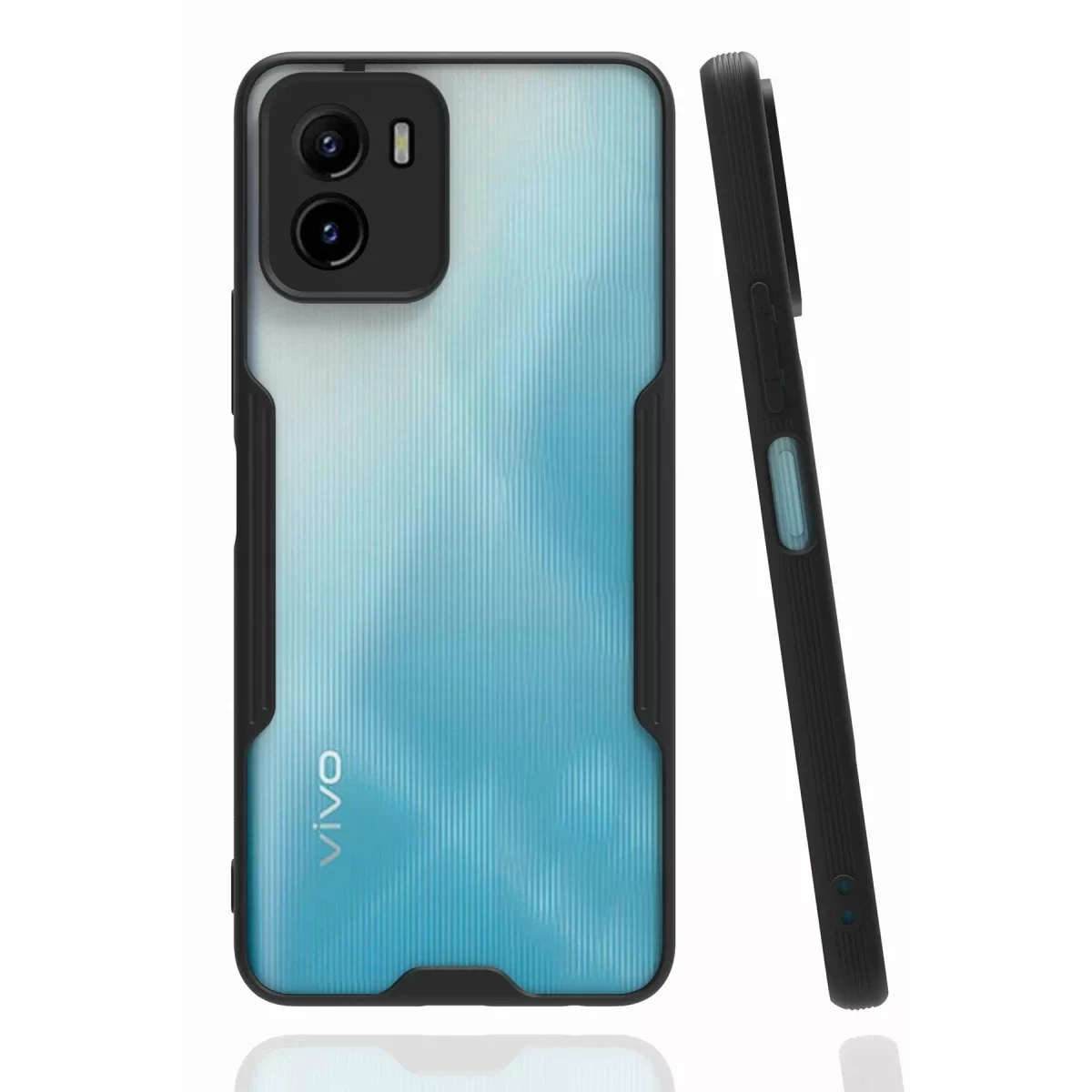 Newface Vivo Y15S Kılıf Platin Silikon - Siyah