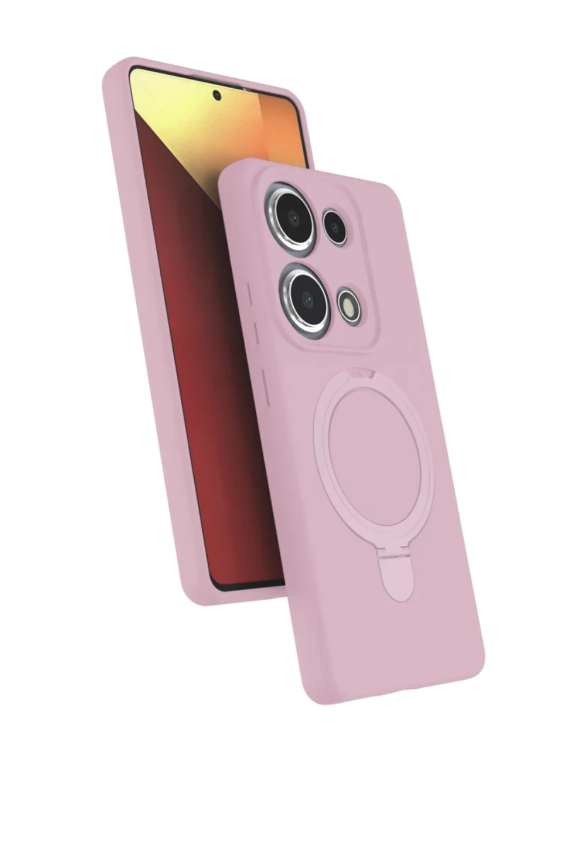 Newface Xiaomi Redmi Note 13 Pro 4G Regal Magsafe Standlı Kapak - Açık Pembe