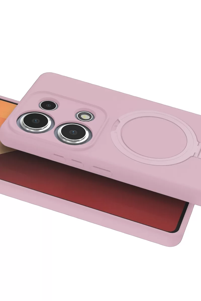 Newface Xiaomi Redmi Note 13 Pro 4G Regal Magsafe Standlı Kapak - Açık Pembe