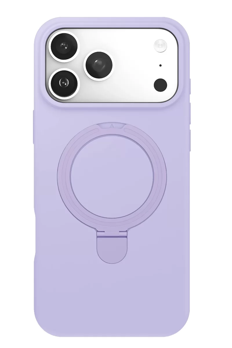 Newface Apple iPhone 17 Pro Regal Magsafe Standlı Kapak - Lila